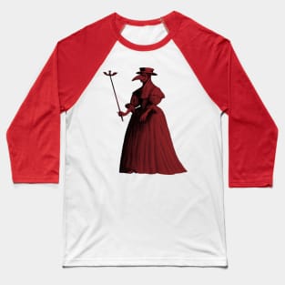 Lady Plague Doctor (red) Baseball T-Shirt